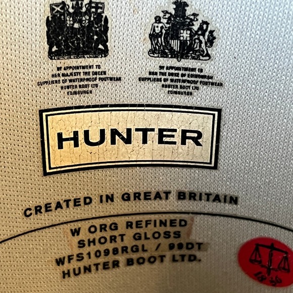 Hunter Short Gloss Rain Boots Gray Womens 7 UK 5 EU 38 - Picture 10 of 10